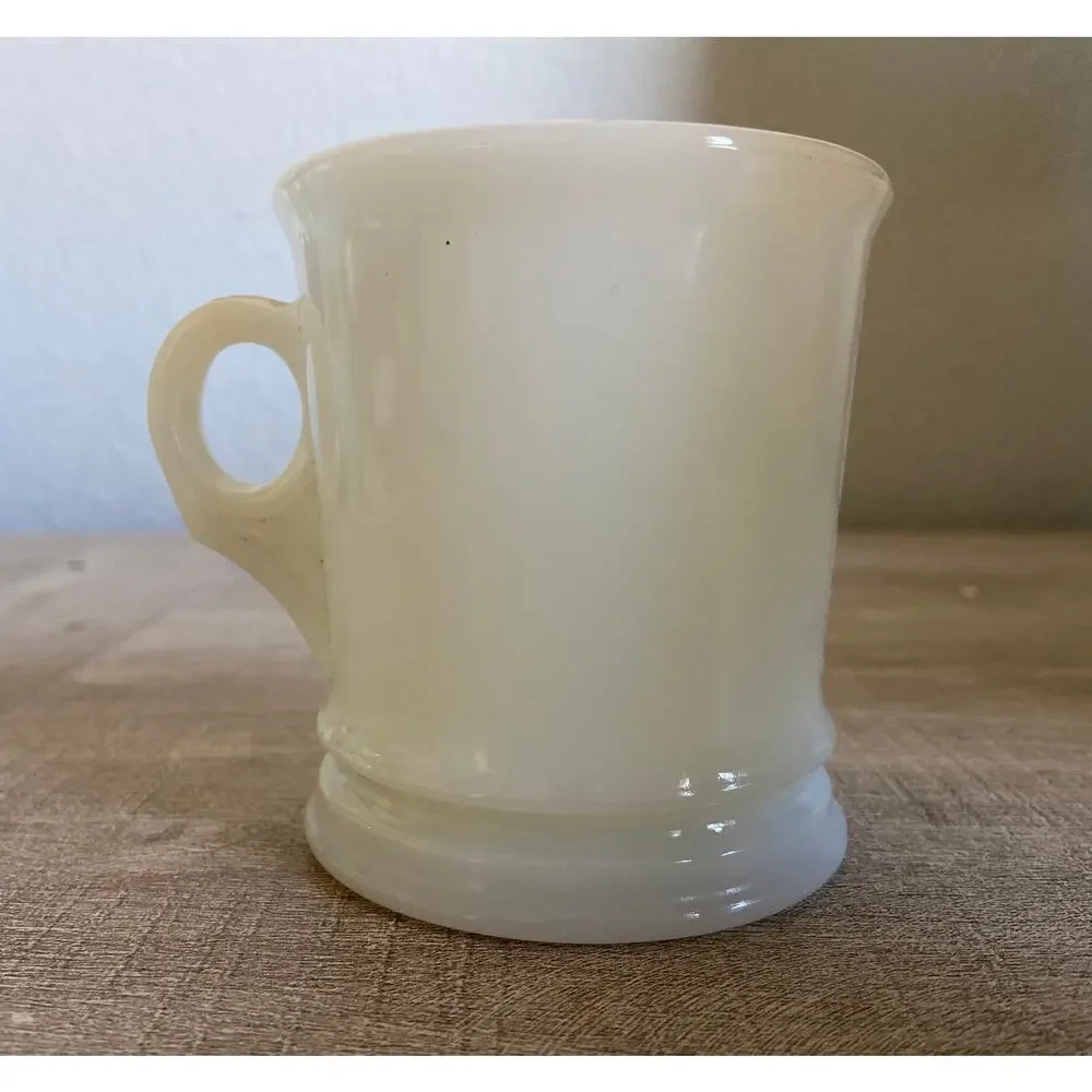 Vintage Avon Train Steam Engine Locomotive Milk Glass Mug Shaving Mug